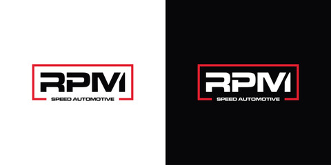 Speed rpm logo design for automotive company
