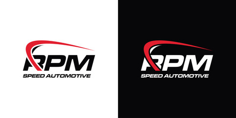 Speed rpm logo design for automotive company