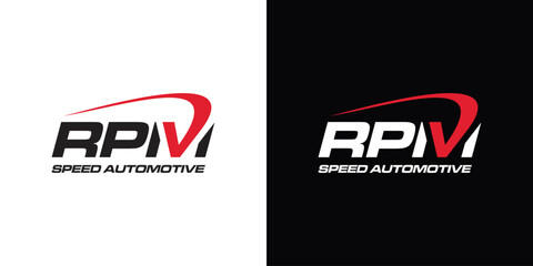 Speed rpm logo design for automotive company