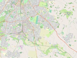 Oadby and Wigston, England - Great Britain. OSM. No legend