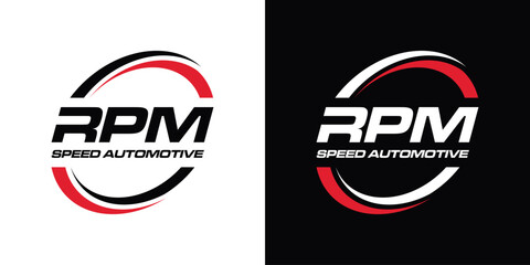 Speed rpm logo design for automotive company