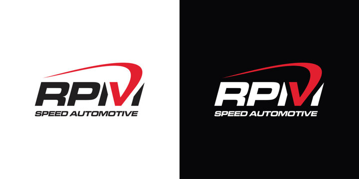 Speed rpm logo design for automotive company