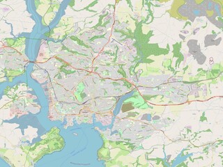 Plymouth, England - Great Britain. OSM. No legend