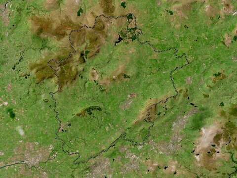 Ribble Valley, England - Great Britain. High-res satellite. No legend