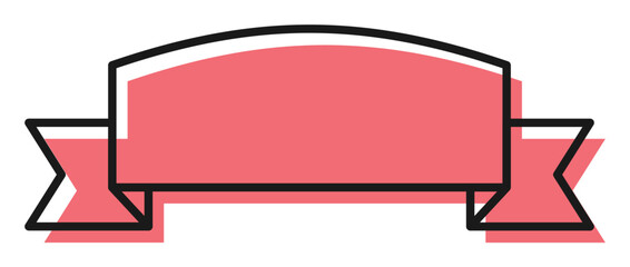 Empty Ribbon And Banner