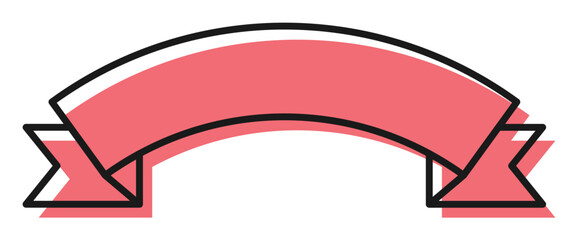 Empty Ribbon And Banner