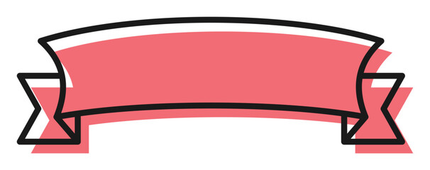 Empty Ribbon And Banner