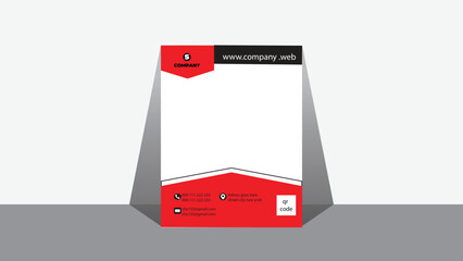 Creative modern letterhead template design.