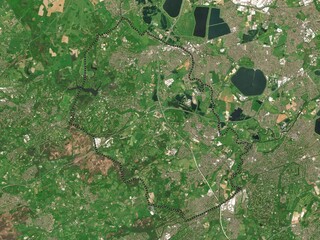 Runnymede, England - Great Britain. Low-res satellite. No legend