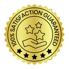 customer satisfaction icons, rubber, customer satisfaction badge, seal, stamp, sticker, customer satisfaction vector, 100 percent guarantee badge
