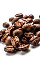 Naklejka premium Coffeebeans on a white background
