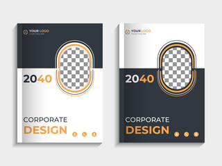 Creative corporate business book cover design template in a4 set or can be used to annual report, magazine, flyer, poster, banner, portfolio, company profile, website, brochure cover 