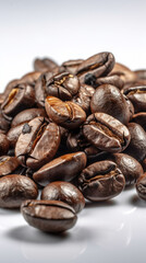 Coffeebeans on a white background