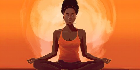 close up of a woman in a meditative pose  with eyes closed 