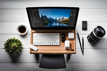 Schreibtisch in eleganter Form