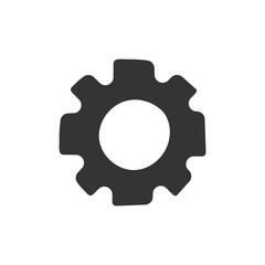 Hand drawn machinery vector icon. Gear symbol. Cogwheel icon. Settings icon. Screw nut sign. Screw-nut vector icon. Isolated vector flat pictogram. Cog round symbol design. UX UI icon