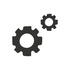 Hand drawn machinery vector icon. Gear symbol. Cogwheel icon. Settings icon. Screw nut sign. Screw-nut vector icon. Isolated vector flat pictogram. Cog round symbol design. UX UI icon