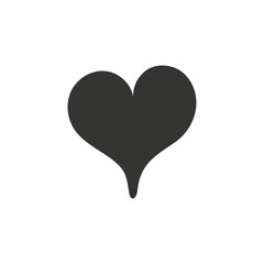 Hand drawn heart vector icon. Heart vector sign. Love heart icon. Valentines day heart icon. Heart flat symbol. UX UI icon