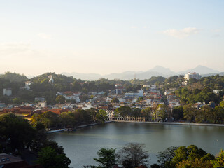 Naklejka premium View of Kandy city from a viewpoint