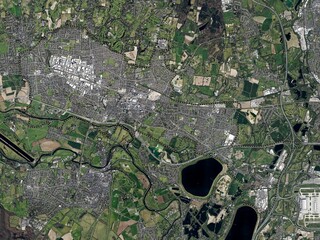 Slough, England - Great Britain. High-res satellite. No legend