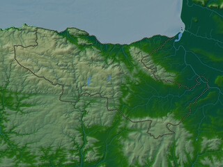 Somerset West and Taunton, England - Great Britain. Physical. No legend