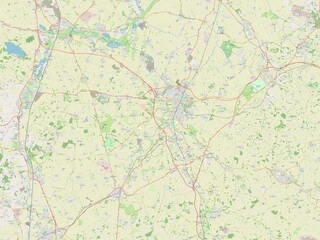 South Cambridgeshire, England - Great Britain. OSM. No legend