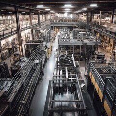 Fototapeta premium The view from the top is manufactured by interior metal. generative ai