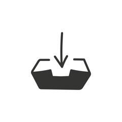 Hand drawn inbox vector icon. Download inbox flat sign design. Inbox symbol pictogram. UX UI icon