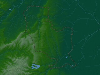 South Kesteven, England - Great Britain. Physical. No legend