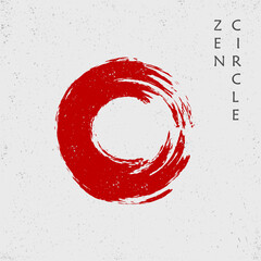 Zen red circle illustration