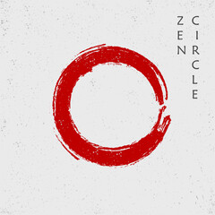 Zen red circle illustration