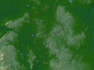 South Staffordshire, England - Great Britain. Physical. No legend