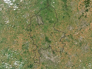 Staffordshire, England - Great Britain. Low-res satellite. No legend