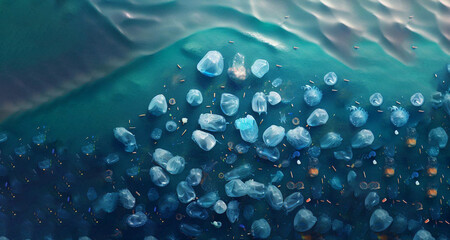 world plastic bag free day background generative AI