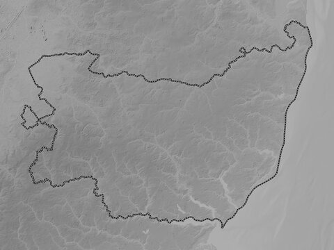 Suffolk, England - Great Britain. Grayscale. No legend
