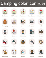 Camping Climbing Outdoor Activity Activity Hobby Activity Camp Icon Collection