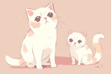 Obraz premium Mother and Baby Cat