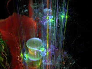 Naklejka premium Imaginatory fractal abstract background Image