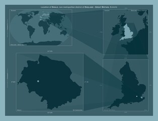 Swale, England - Great Britain. Described location diagram