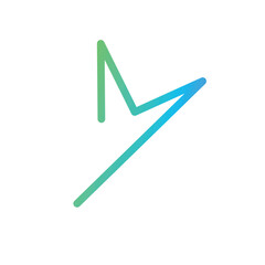 minimalist bird flying logo with gradient simple vector illustration eps