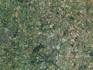 Telford and Wrekin, England - Great Britain. High-res satellite. No legend