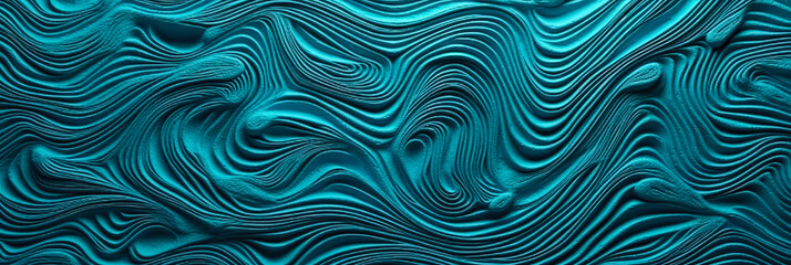 Fototapeta premium Blue textured wavy background. Generative AI