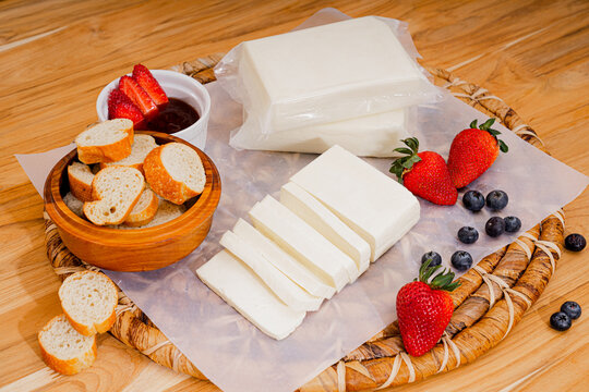 Healthy soft cheese for sharing with lifestyle background, for daily enjoyment