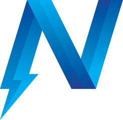 Letter N Logo Power