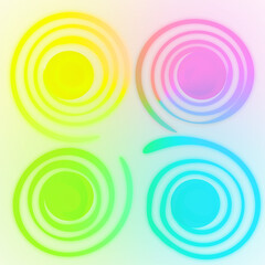 reflective circle of sweet colors