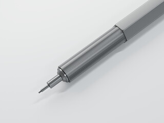 Fototapeta premium 3D Rendering Mechanic Pencil on White Background, Pencil on Isol