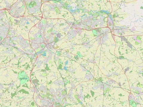 Wakefield, England - Great Britain. OSM. No legend