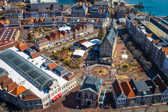ハウステンボス ヨーロッパ風の街並み 長崎 日本 / European Style Townscape at Huis Ten Bosch Nagasaki Japan
