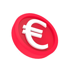 3d illustration euro coin icon money 3d render