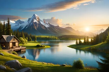 Ruhe in den Bergen, generative KI